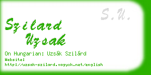 szilard uzsak business card