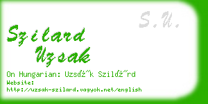 szilard uzsak business card